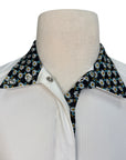 Essex Classics Talent Yarn Kids Long Sleeve Show Shirt in White/Flowers & Bees