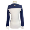 GHM Champion Long Sleeve Show Shirt in White/Navy