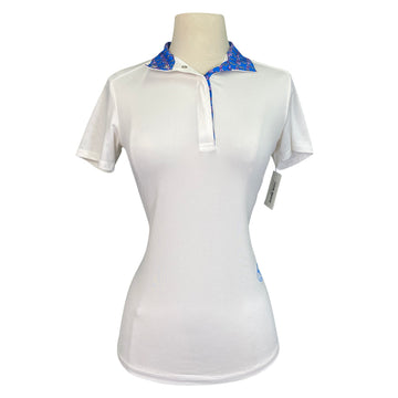 Essex Classics 'Talent Yarn' Show Shirt in White/ Purple Butterfly