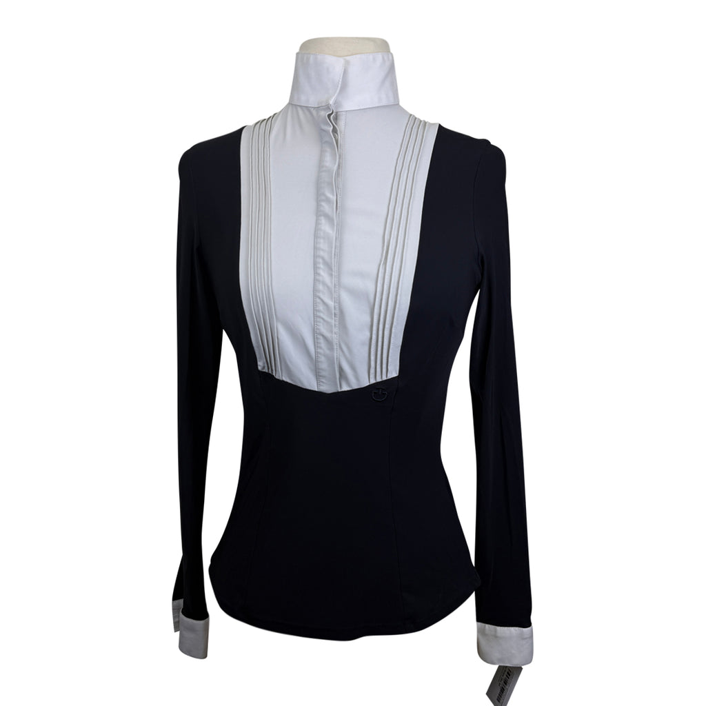 Cavalleria Toscana 'American' Long Sleeve Show Shirt in Black