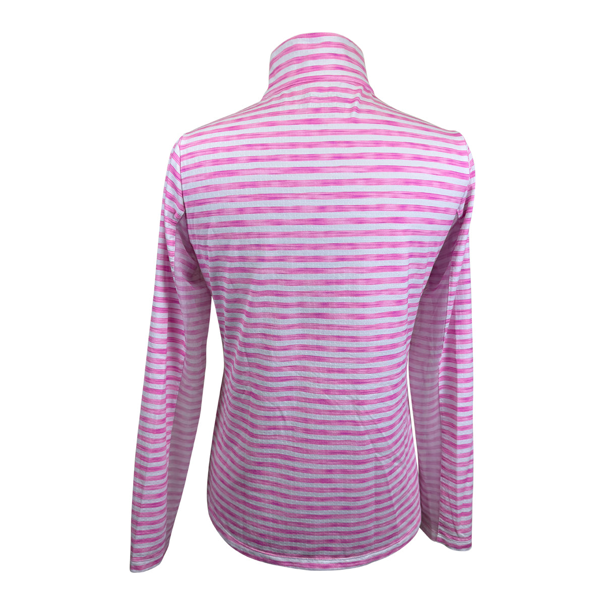 IBKUL Long Sleeve Shirt in Pink & White Stripes