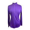 Goode Rider 'Lux' 1/2 Zip Long Sleeve Shirt in Electric Purple