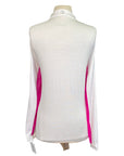 Free x Rein 'The Sportif' Equestrian Bodysuit in White/Fuchsia