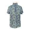 Front of Kerrits Kids 'Summer Ride Ice Fil' Short Sleeve Shirt in Trot Dots - Children's Medium