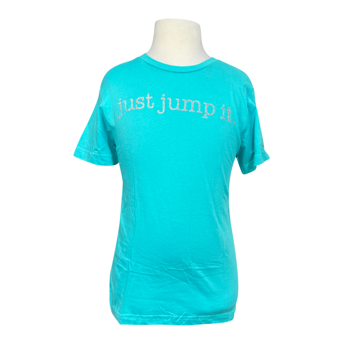 Equine &amp; Design 'just jump it' Youth T-Shirt in Caribbean Blue