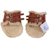EquuSport Leather Hind Boots in Chestnut/Natural