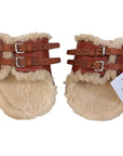 EquuSport Leather Hind Boots in Chestnut/Natural