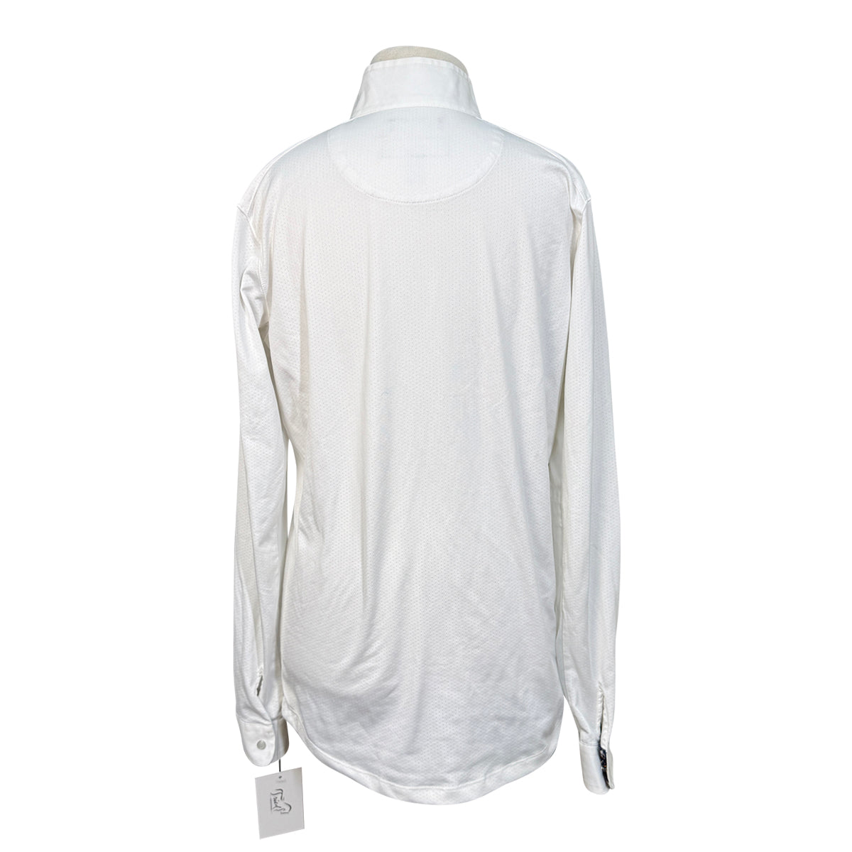 Essex Classics Talent Yarn Kids Long Sleeve Show Shirt in White/Monkeys