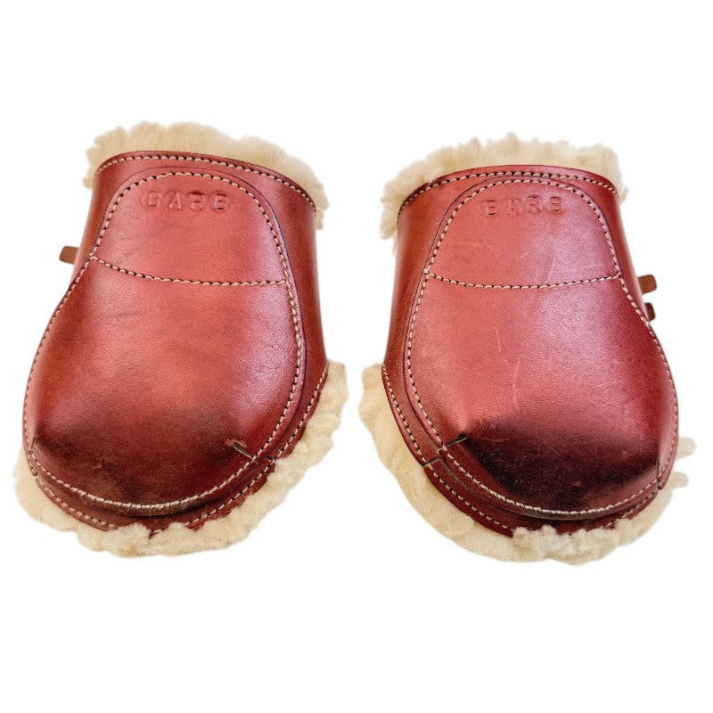 EquuSport Leather Hind Boots in Chestnut/Natural