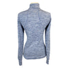 Ariat Team Gridwork 1/4 Zip Baselayer in Blue Heather/Red Accents - Women's Small