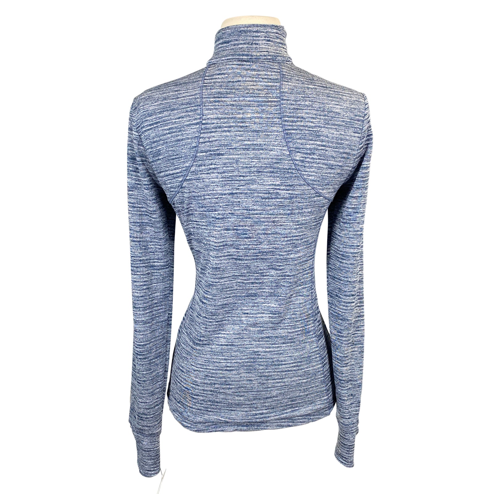 Ariat Team Gridwork 1/4 Zip Baselayer in Blue Heather/Red Accents - Women's Small