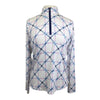 San Soleil Printed Sunshirt UV 50 in White/Pink & Blue Belts