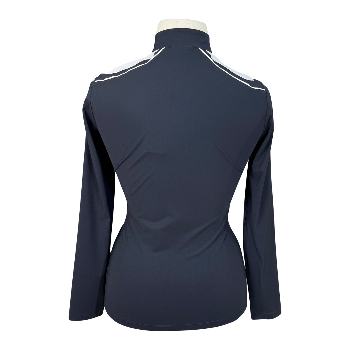 Cavalleria Toscana Long Sleeve Jersey Zip Training Polo in Navy 