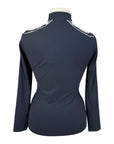 Cavalleria Toscana Long Sleeve Jersey Zip Training Polo in Navy 