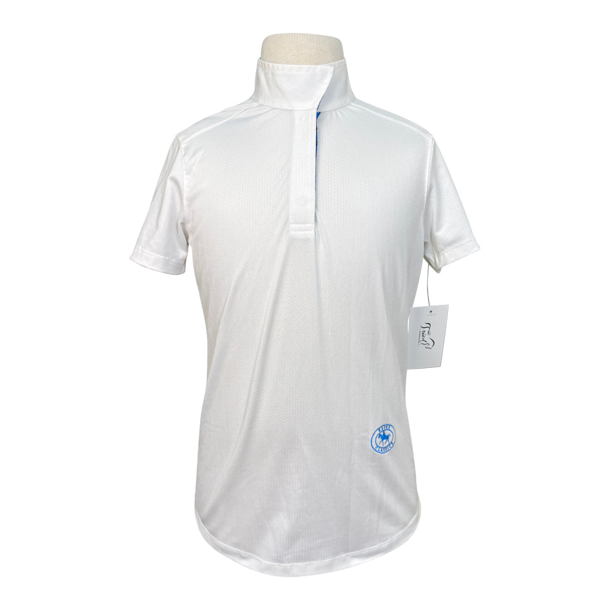 Essex Classics 'Talent Yarn' Short Sleeve Show Shirt in White/Bits &amp; Horses