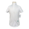 Essex Classics 'Talent Yarn' Short Sleeve Show Shirt in White/Leaf Ribbons - Children's Large