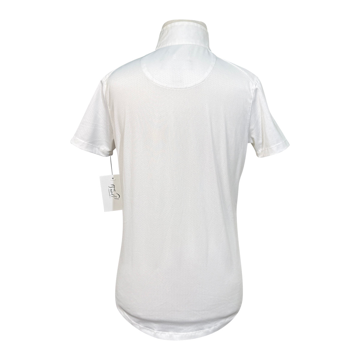 Essex Classics 'Talent Yarn' Short Sleeve Show Shirt in White/Leaf Ribbons - Children's Large