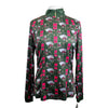 Espoir Quarter Zip Sun Shirt in Green Blanketed Horses