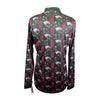 Espoir Quarter Zip Sun Shirt in Green Blanketed Horses