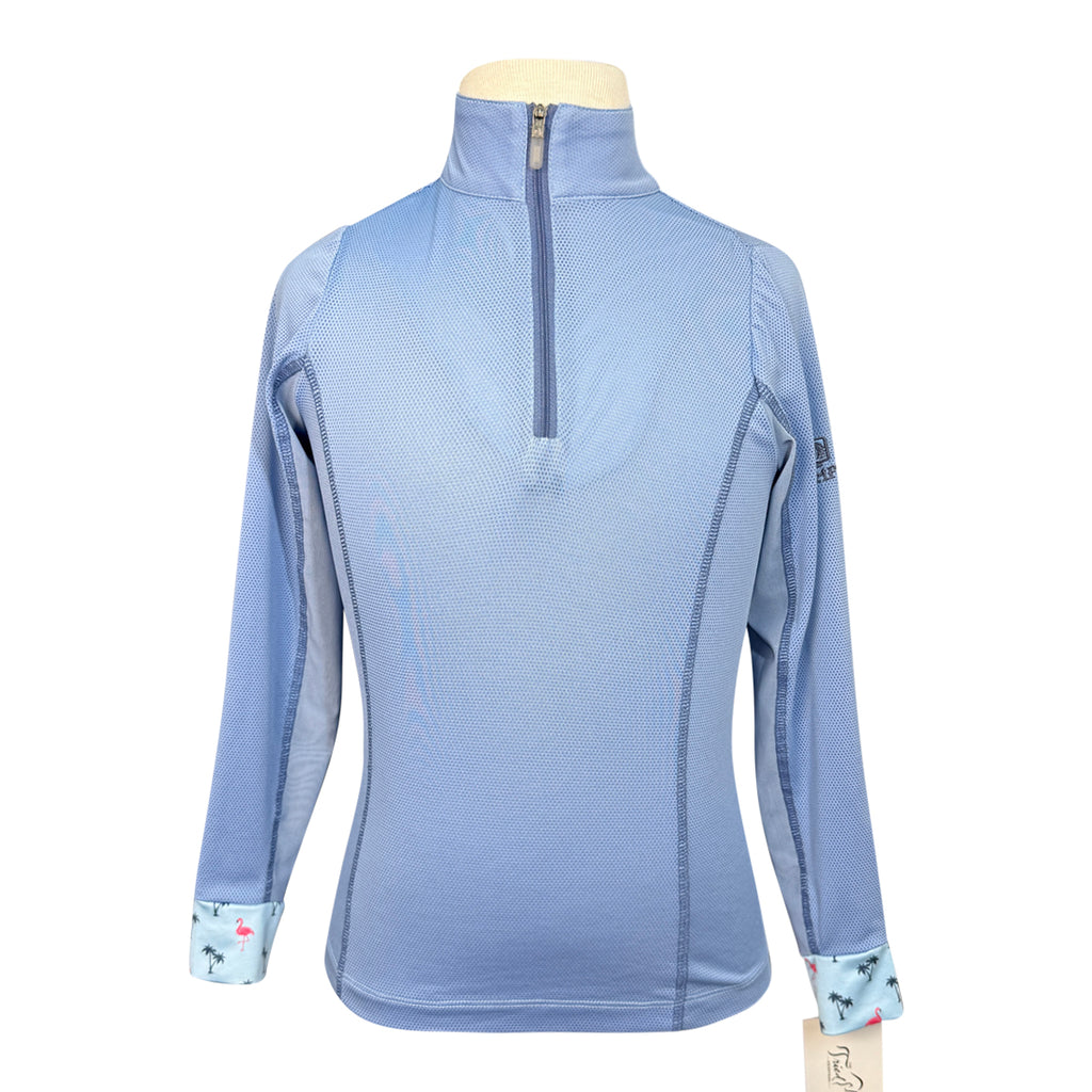 Romfh Chill Factor Long Sleeve Sunshirt in Powder Blue/Flamingos