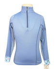 Romfh Chill Factor Long Sleeve Sunshirt in Powder Blue/Flamingos