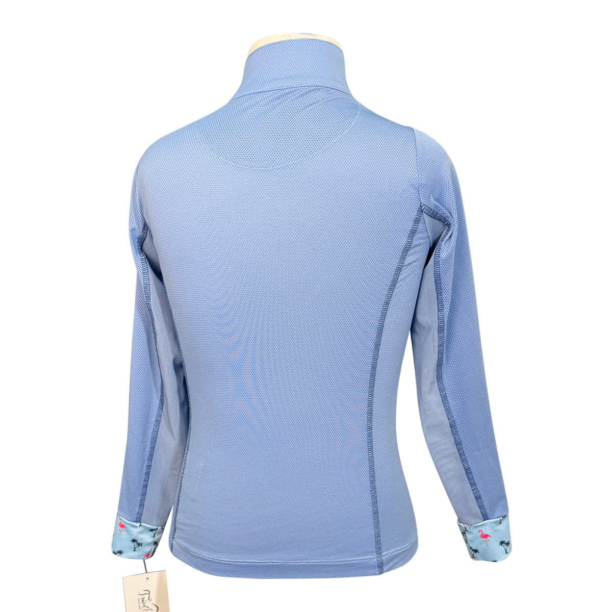 Romfh Chill Factor Long Sleeve Sunshirt in Powder Blue/Flamingos