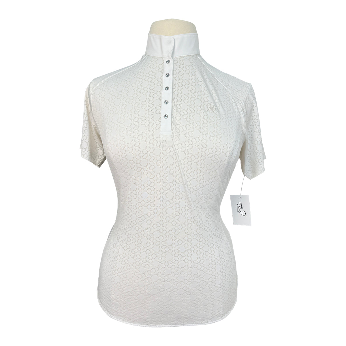 Ariat 'Showstopper' Short Sleeve Show Shirt in White