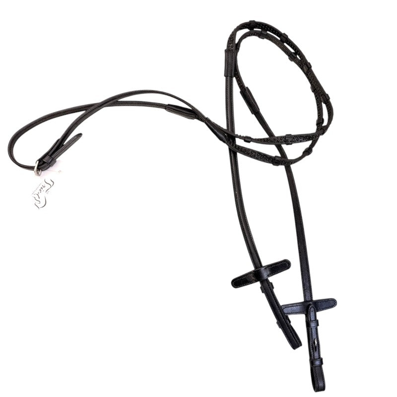 Henry James Bio Grip Hybrid Rubber Reins in Black