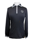 Jo Jacquard 'Ocala' Schooling Shirt in Black