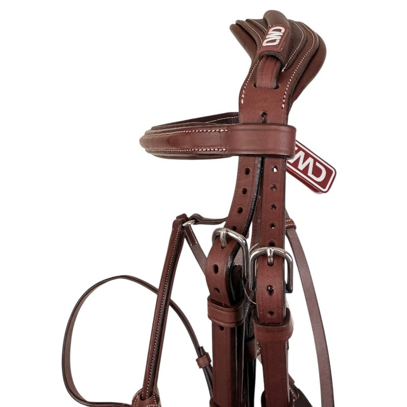 CWD Anatomic Raised Fancy Stitched Figure 8 Bridle in Brown