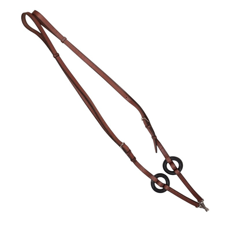 Tory Leather Donut Side Reins in Brown