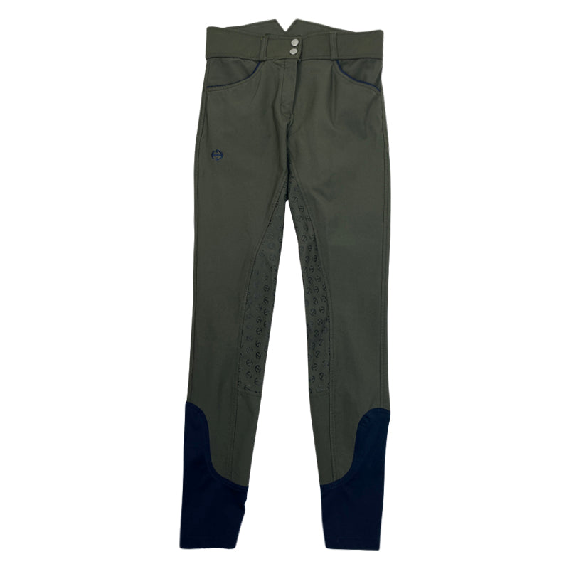 Halter Ego 'Evolution' Full Seat High Rise Breeches in Olive/Navy