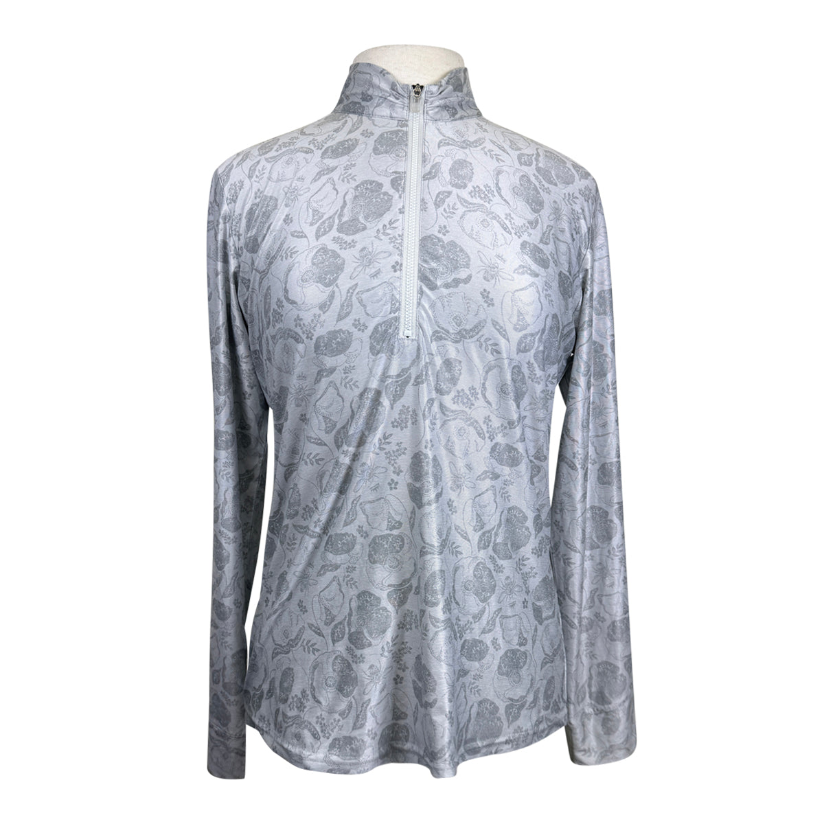 SanSoleil Sun Shirt in Grey Floral