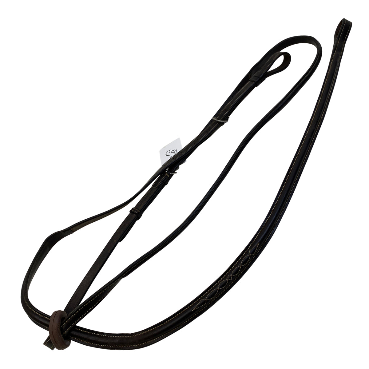 Bobby&#39;s English Tack Signature Series Round Raised Fancy Stitched Standing Martingale in Espresso
