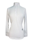 Essex Classics 'Talent Yarn' Long Sleeve Show Shirt in White w/Safari