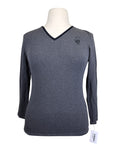 Arista 'Quintessential' V-Neck Sweater in Dusk Grey