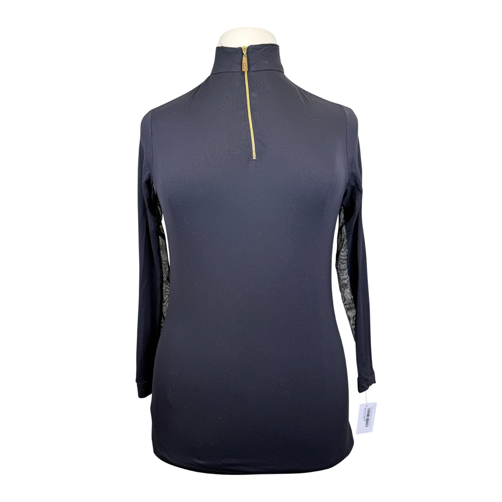 Tailored Sportsman 'Ice Fil' 1/4 Zip Long Sleeve Shirt in Black