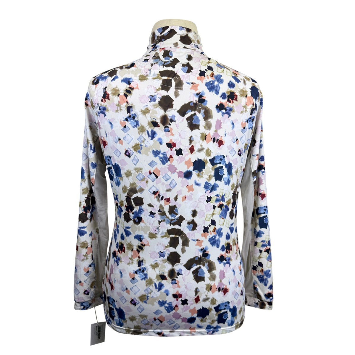 Kastel 1/4 Zip Long Sleeve Shirt in Seaside Abstract