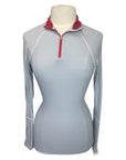 GhoDho 'Alia' Performance Shirt in Grey/Burgundy - Women's Large