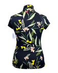 Kastel Signature Short Sleeve Shirt in Navy Lilies