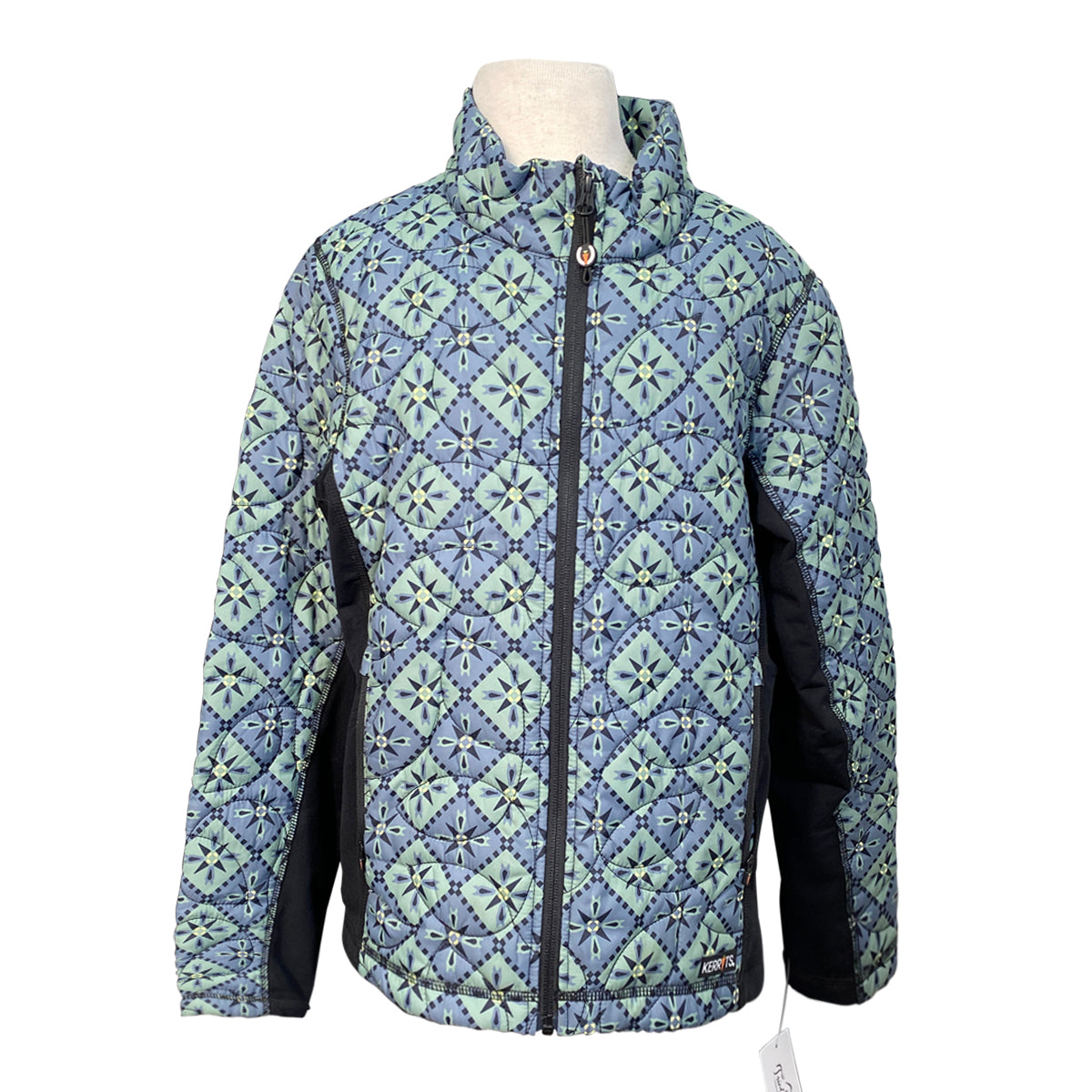 Kerrits Zip-Up Quilted Jacket in Geometric Pattern