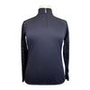 Kastel Long Sleeve Lace Raglan 1/4 Zip Top in Black