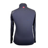 Kastel Long Sleeve Lace Raglan 1/4 Zip Top in Black