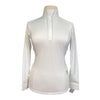Essex Classics L/S Talent Yarn Show Shirt in White/Green Tack