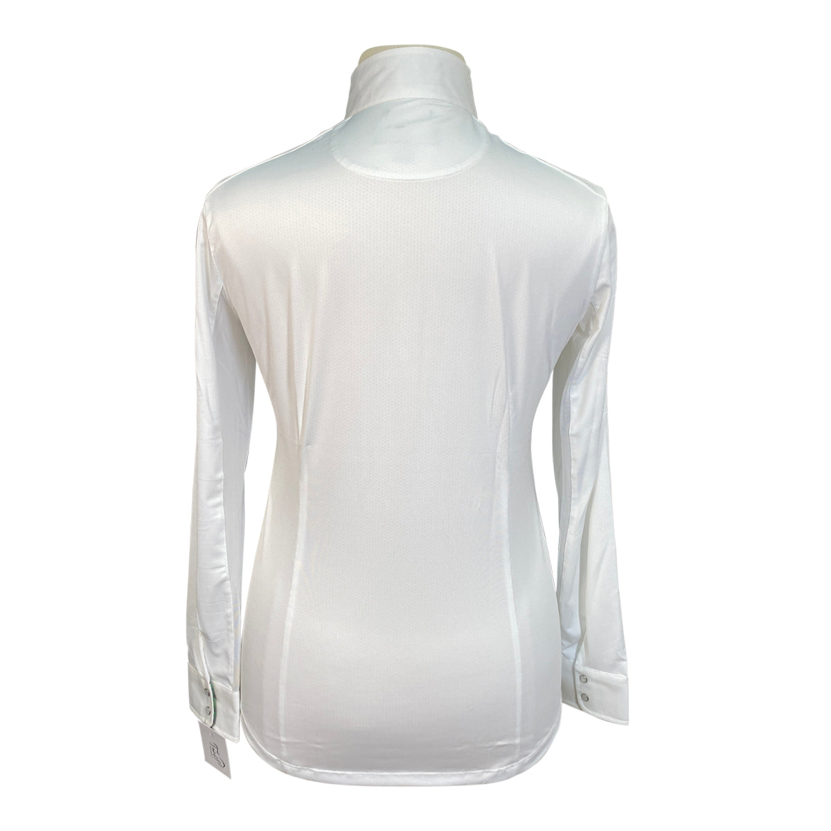 Essex Classics L/S Talent Yarn Show Shirt in White/Green Tack