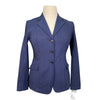 Front of RJ Classics 'Monterey' Orange Label Show Coat in Navy Herringbone - Women's 10R