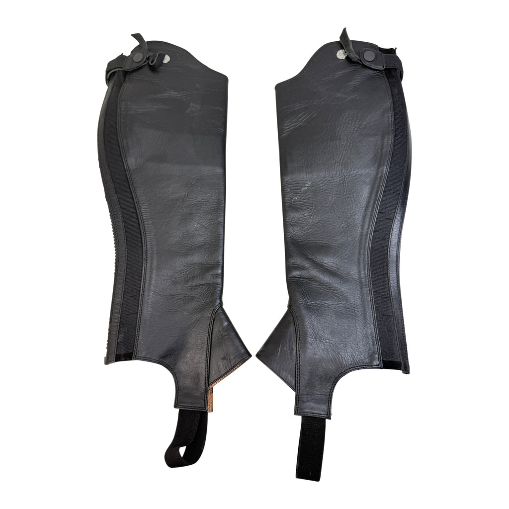 Dover Saddlery Perfect Profile Leather Half Chaps in Black