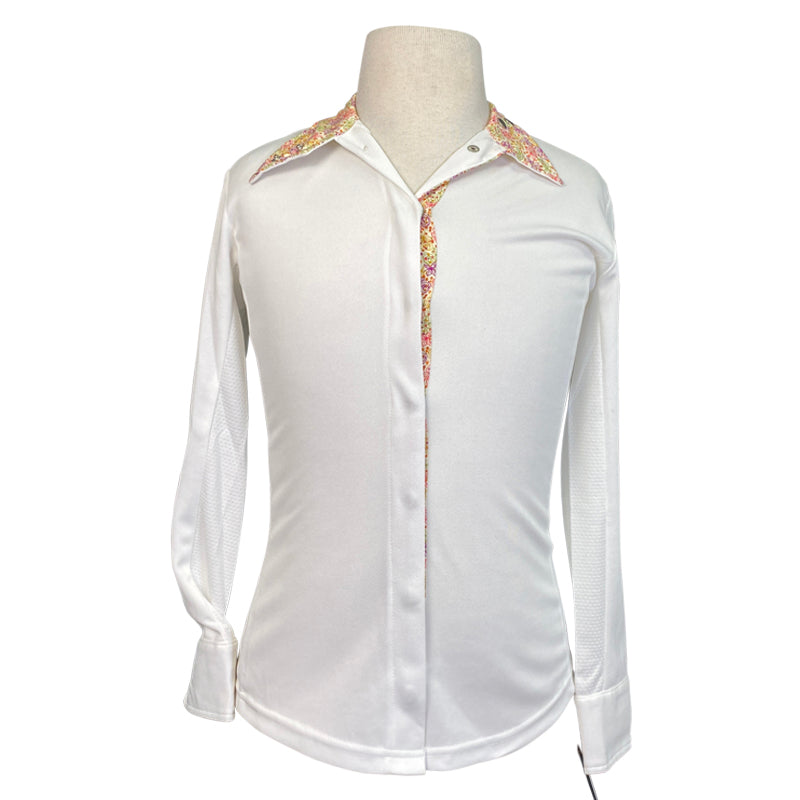 Dublin Comfort Dry Show Shirt in White/ Multi Floral