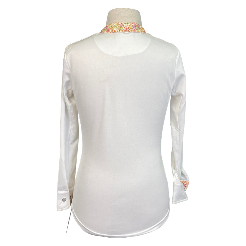 Dublin Comfort Dry Show Shirt in White/ Multi Floral