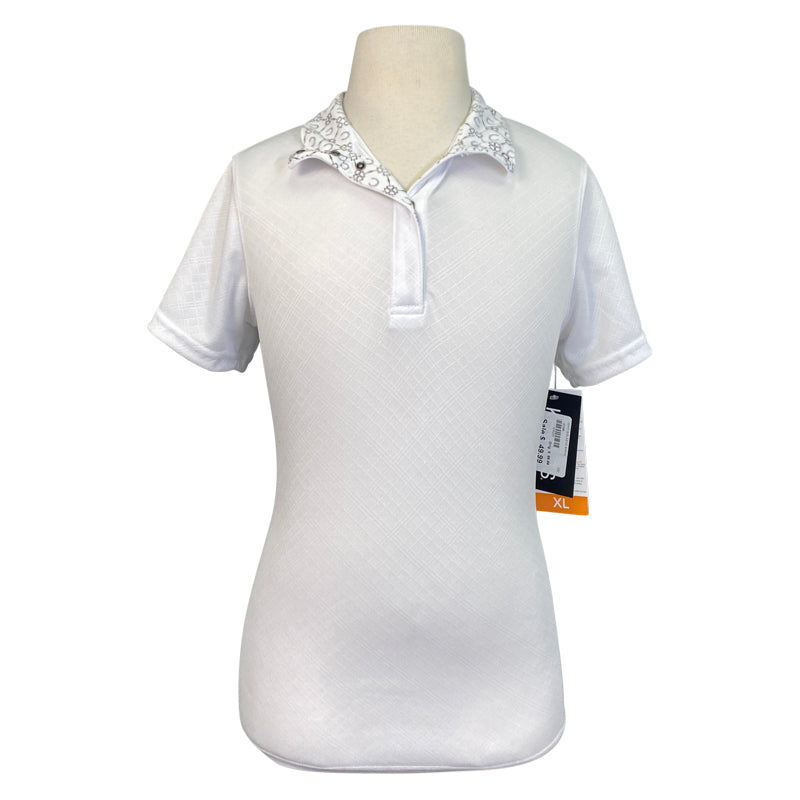 Kerrits 'Spectrum' Short Sleeve Show Shirt in White/Horseshoes
